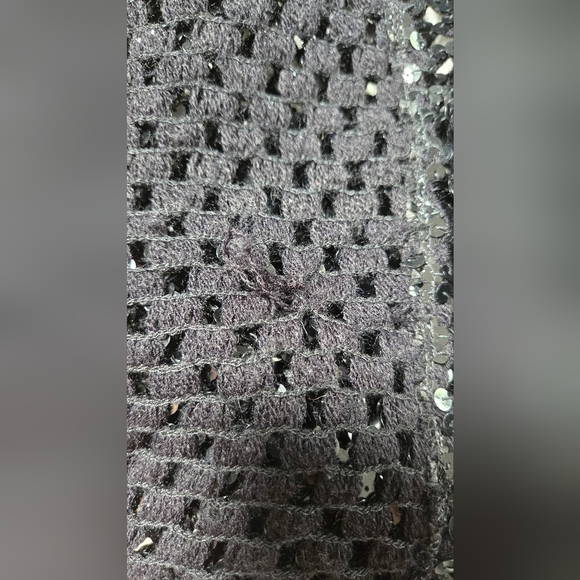 Three Flaggs Sequin Sweater Open Front Blazer - Picture 5 of 11